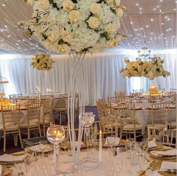 

new arrival gold metal painted cross metal for wedding table flower stand centerpieces 2022 rose lead wedding party decoration