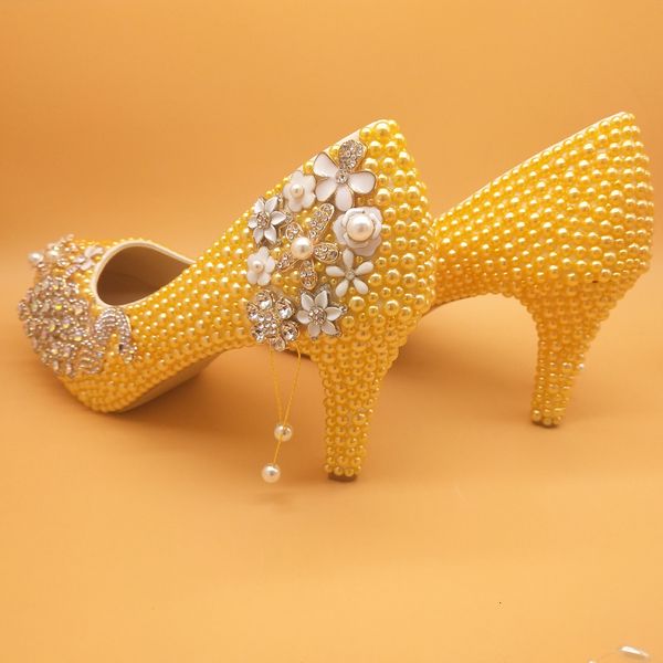 

gold pearl peacock women wedding matching bags female party bride high heels shoes d5jg, Black