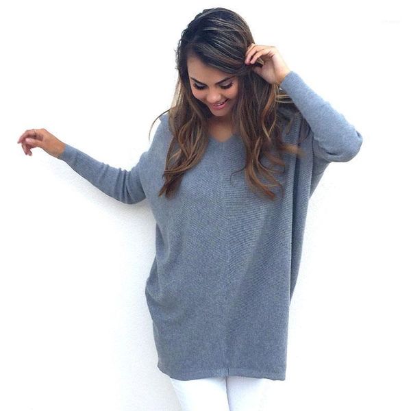 

women's sweaters women fashion causal loose sweater office lady long sleeve pullovers spring autumn solid v-neck female, White;black
