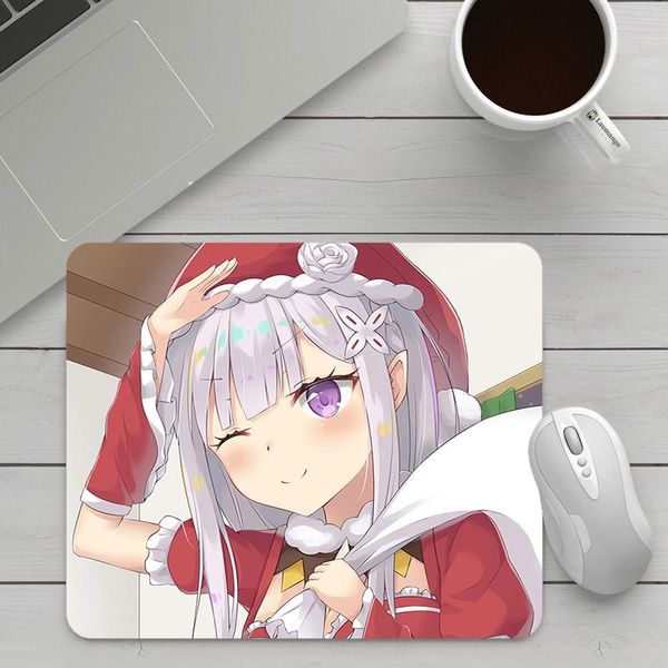 

mouse pads & wrist rests cute small mousepad with cartoon pattern of re zero - starting life in another world deskpad mause pad gamer mats