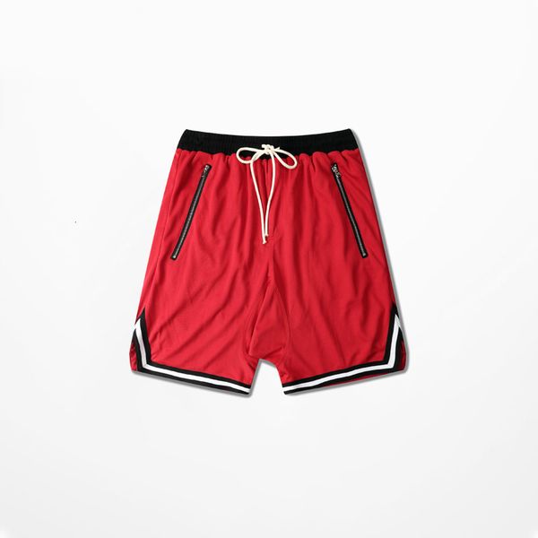 

2021 new loose mens hip hop swag zipper male brand pocket red black khaki joggers fitness shorts justin bieber m4ap, White;black