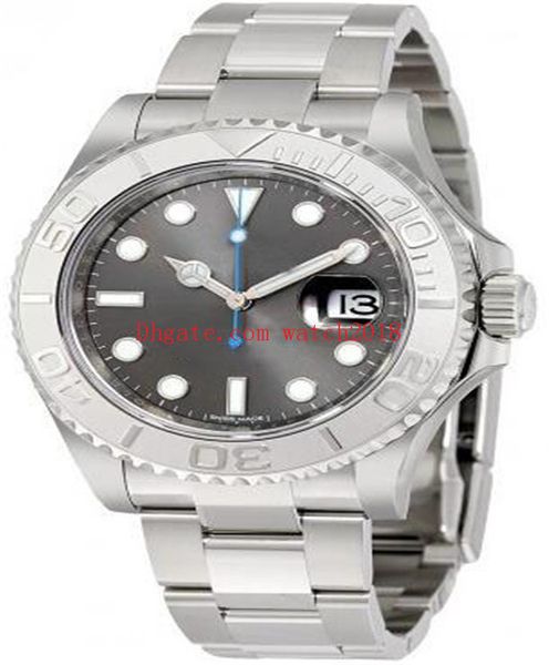 

original box luxury watches mechanical automatic 126622 40mm gray black dial calendar silver stainless steel bracelet men's wristwatche, Slivery;brown