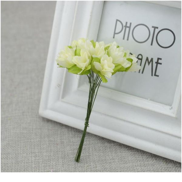 

12pcs/lot artificial flower cherry simulation silk flower diy wreath material bride wrist flower wedding de jllwbj