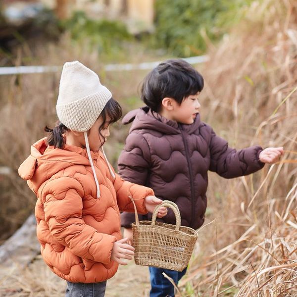 

coat 2021 winter boys girls fashion wavy line thicken padded clothes 2-7 years kids children all-match casual warm zipper coats, Blue;gray