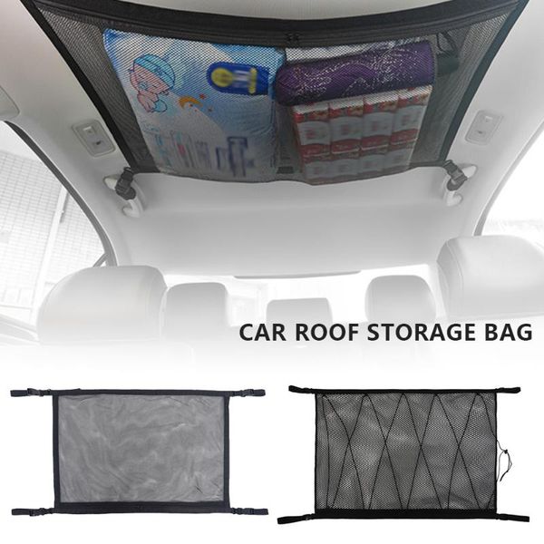 

car organizer ceiling storage net universal roof cargo mesh bag camper van caravan pouch interior accessories