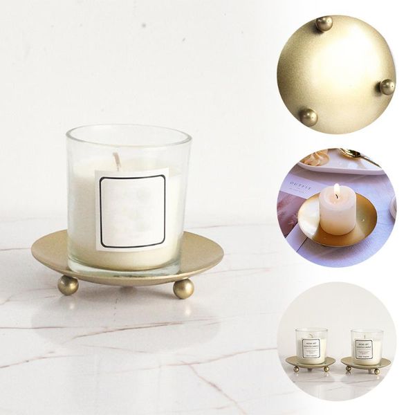 

iron plate candle holder pillar iron plate for wedding party home festival decor anti rust multipurpose decor zz