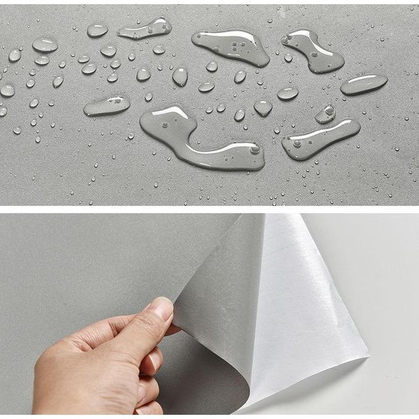 

wallpapers self-adhesive waterproof wallpaper, family linen pattern, mildew-proof solid color dormitory bedroom children's room