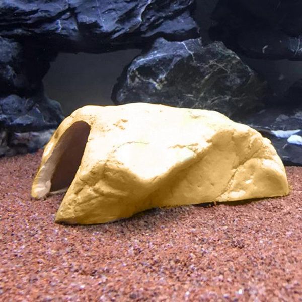 

decorations reptile hideout cave decoration fish tank aquarium resin ornament office freshwater statue accessories