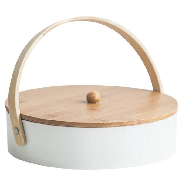 

dishes & plates fruit snack platter modern living room home ceramics round basket with cover dried plate