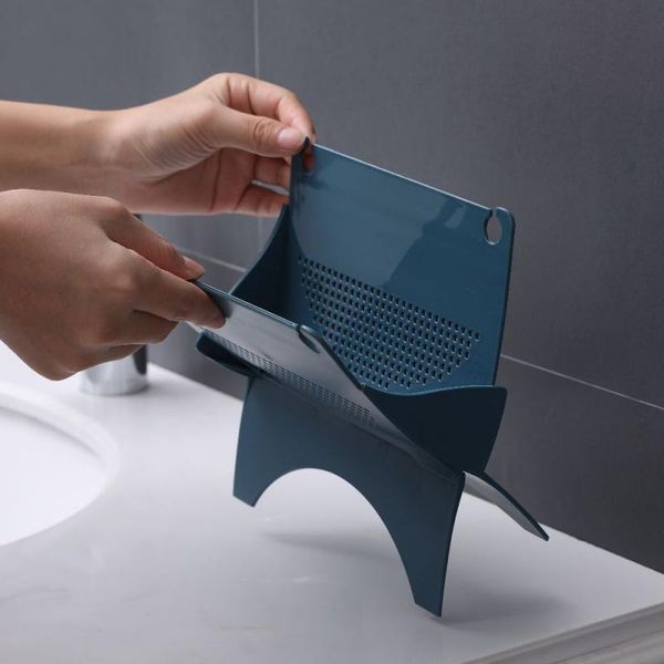 

drain deskcosmetic foldable portable storage box garbage bag holder used in the kitchen multipurpose easy to take