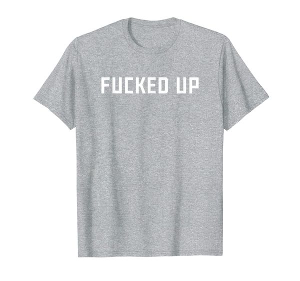 

fucked up t-shirt, White;black
