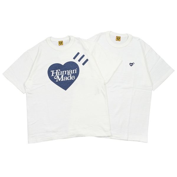 

human made x gdc co branded love small embroidery slubby cotton round neck loose short sleeve t-shirt, Black