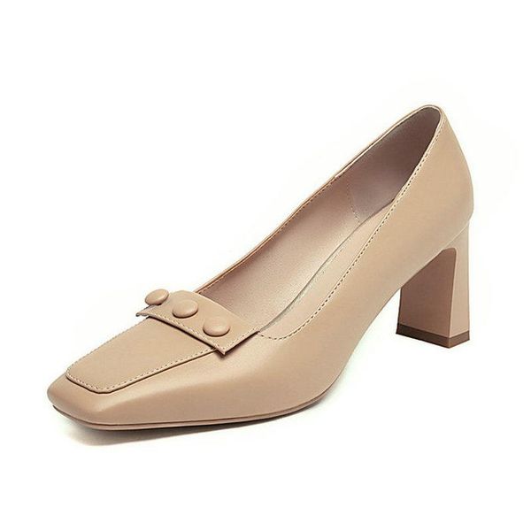 

dress shoes sweet fashion handmade for women summer autumn thick high heels pumps wedding party woman size 41 42 43, Black