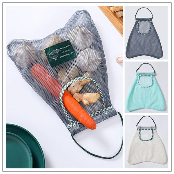 

storage bags fruit vegetable debris net bag potato onion carryable hanging mesh