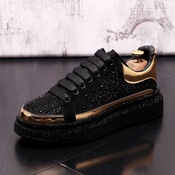 

2022 new style handmade genuine leather wedding mens shoes italian casual luxury silver office brogues oxfords formal shoe for man 38-45, Black