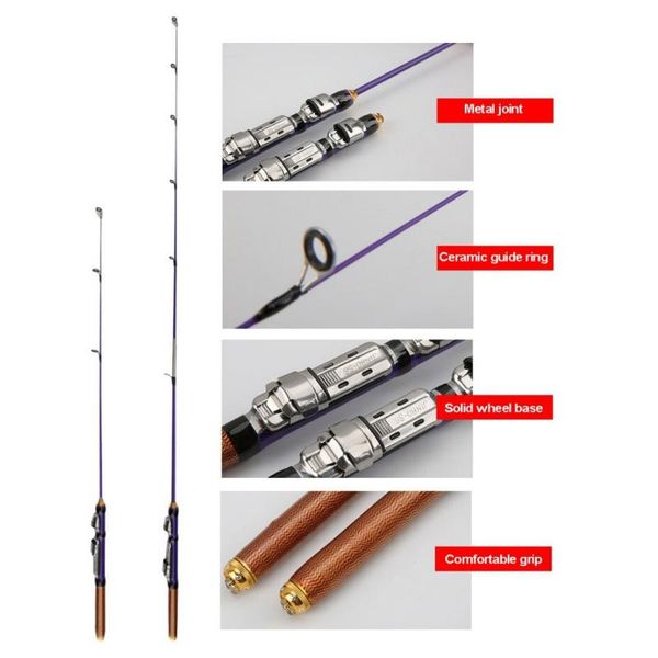 

boat fishing rods 50 cm / 70 fiberglass winter rod ice or reel bait choose throwing combination accessories