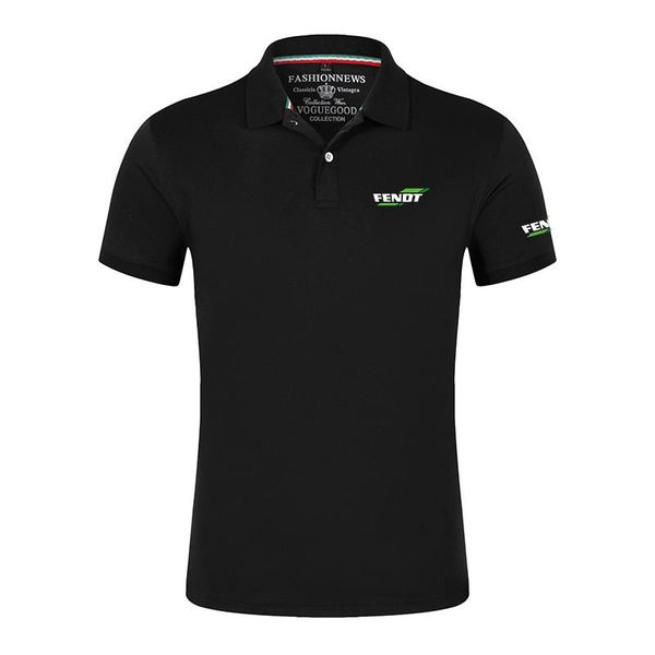 

men's polos fendt farming tractor shirt design loose business casual cotton short sleeve breathable summer, White;black