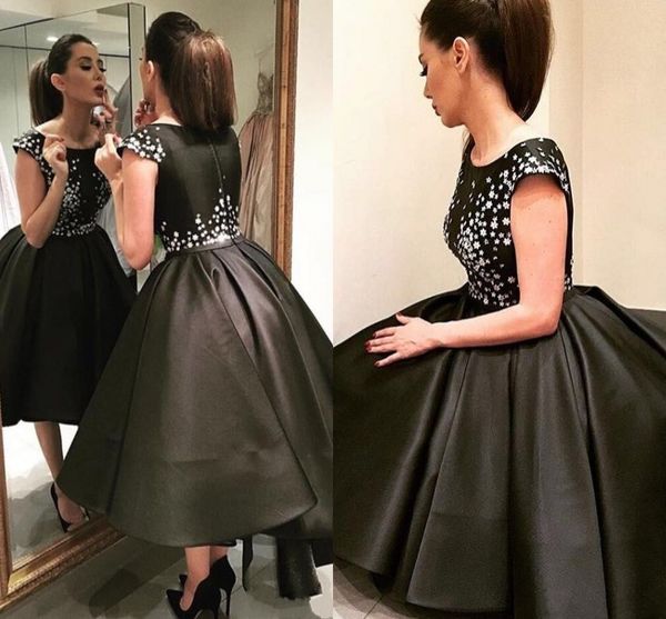 

robes de soiree arabic style elegant high low evening dresses 2021 black prom dresses short front long back prom party gowns dubai al8649
