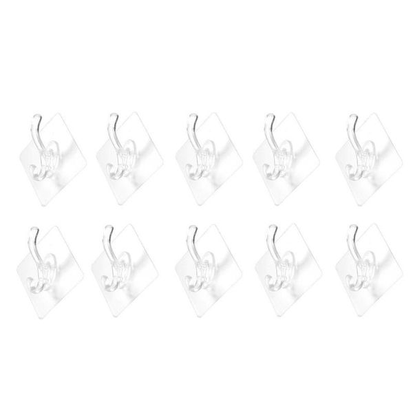 

hooks & rails wall diamond transparent non-marking hook adhesive seamless for kitchen bathroom w