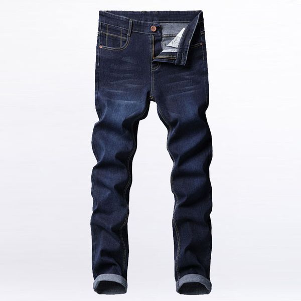 

brand 2021 new men slim elastic mode business classic style jeans denim broek men's 5 model, Blue