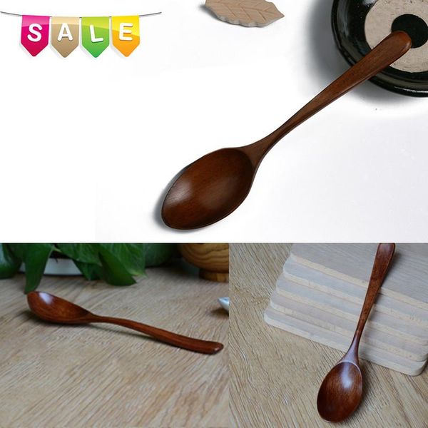 

18cm wooden spoon bamboo kitchen cooking utensil tool honey coffee soup teaspoon catering for home restaurant kicthen