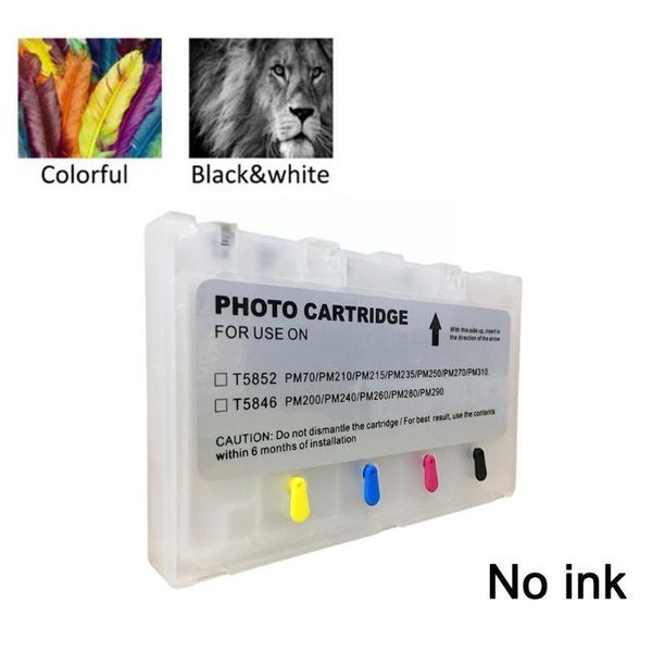 

ink cartridges t5852 refillable cartridge for picturemate pm210 pm250 pm270 pm215 pm235 pm310 with arc chip pm245 l9o1