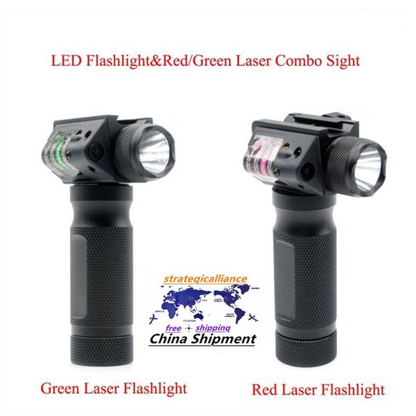 

tactical hunting led flashlight & red/green laser combo sight tactical gun torch for 20mm picatinny rail