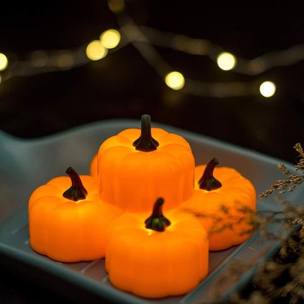 

night lights pumpkin decor light multipurpose electronic candle battery powered flicking festival party decoration lamp