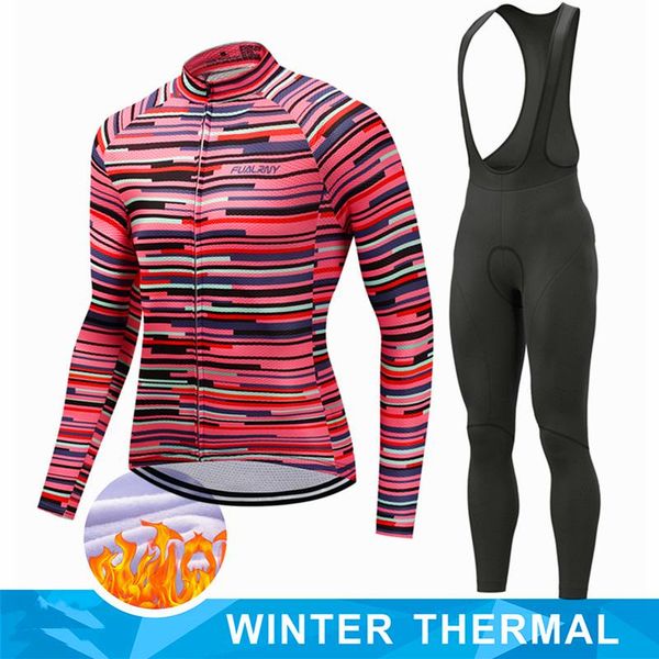 

racing sets winter fleece 2022 mens cycling jersey set mountian bicycle clothes wear ropa ciclismo bike clothing, Black;blue