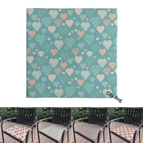 

cushion/decorative pillow geometric love wave pattern twill cushion linen color geometry non-slip soft and chair mat cushions carpet