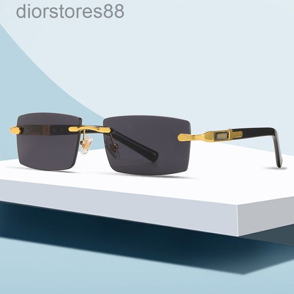 

sunglass glasses frameless plate es men's trend business, White;black