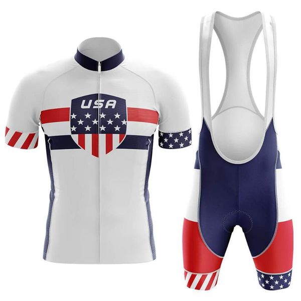 

racing sets 2021 usa cycling jersey set summer wear mountain bike clothes bicycle clothing mtb suit, Black;blue