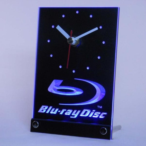 

wall clocks tnc0430 blu-ray disc logo table desk 3d led clock