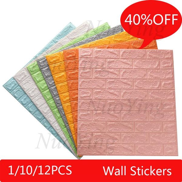 

wallpapers diy self adhesive 3d wall stickers bedroom waterproof foam brick room wallpaper decor living sticker for kids
