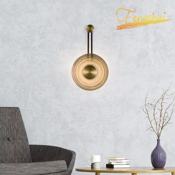 

wall lamp modern minimalist glass light luxury gloss clock lights for el living room bedroom bedside lighting