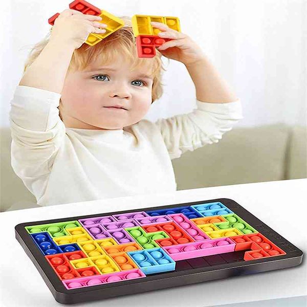 

rodent pioneer tetris tablegame silicone compression decompression toy