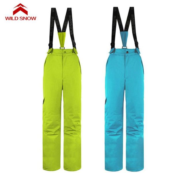 Calça de esqui para mulheres repelentes de água feminino de inverno de inverno esportivo esporte snowboard bib calça de calça de neve à prova de vento S-xxl