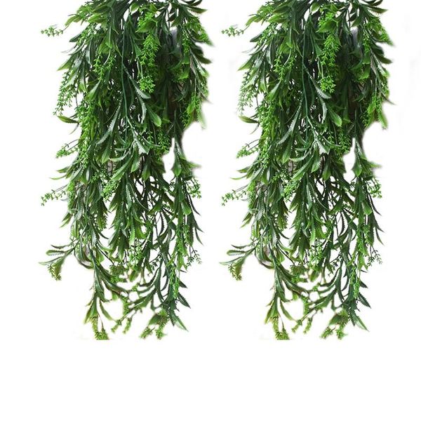 

artificial hanging plant garland false malt grass, leaf-dragging weeping ivy plant wall hanging garland for wall