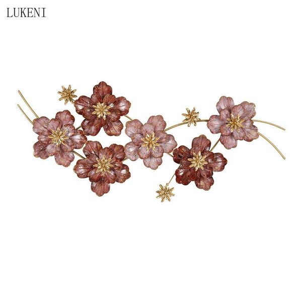 

european style flower sofa background wall decoration pendant restaurant light luxury handmade old wrought iron wall hanging
