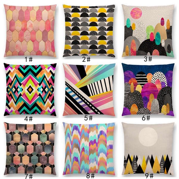 

new colorful rocks candy gems stained glass abstract blocks geometric art prints cushion cover car sofa throw pillow case