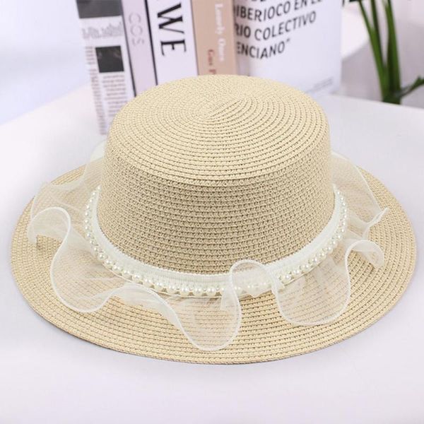 

wide brim hats beach pearl mesh large oversized straw for women summer sun visor bucket hat uv protection foldable shade cap, Blue;gray