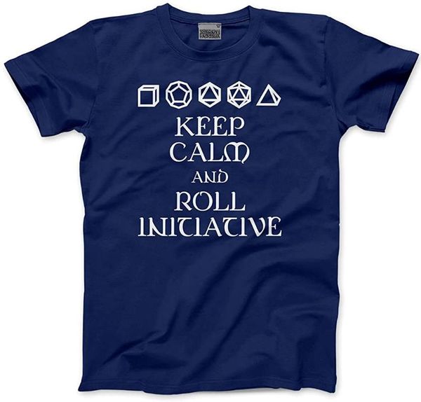 

men's t-shirts keep calm and roll initiative mens t-shirt short casual o-neck shirts, White;black