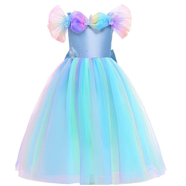 

2021 new meninas vestido de princesa trajes desempenho estilo longo para crianas festa presente b8dj, Red;yellow