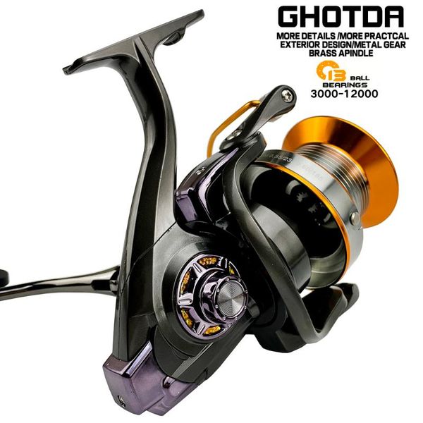 

12+1bb fishing reel 3000-12000 full metal spool jigging trolling long short casting fishing surf saltwater reel