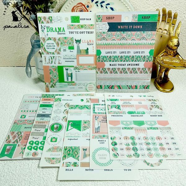 

gift wrap panalisacraft 8 sheets 271pcs planner stickers floral washi sticker for scrapbooking diy projects/po /card making crafts