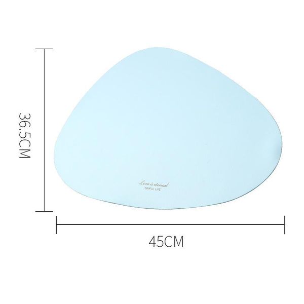 

mats & pads simple heat insulation mat pu waterproof and oil - proof meal light blue green gold white