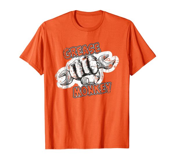 

grease monkey wrench auto mechanics t-shirt, White;black