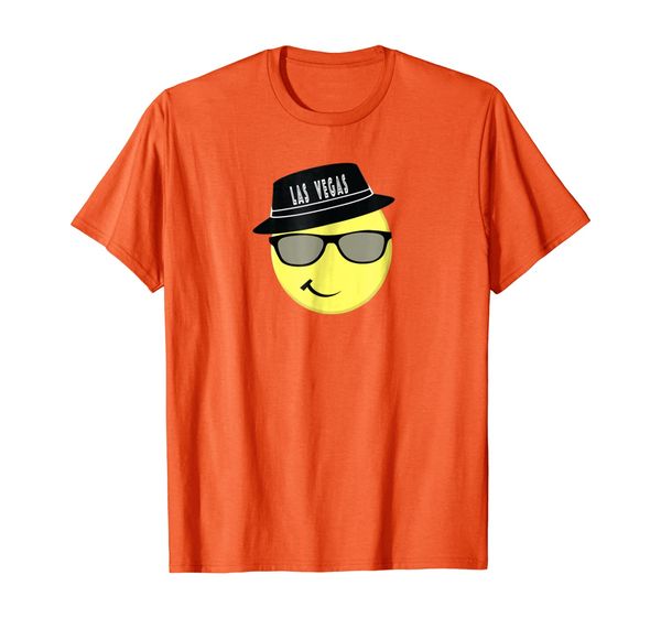 

las vegas souvenir t shirts funny gift smiley hat sunglasses, White;black