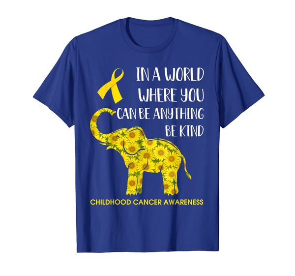 

In World Where You Can Be Childhood Cancer Awareness Tshirt, White;black