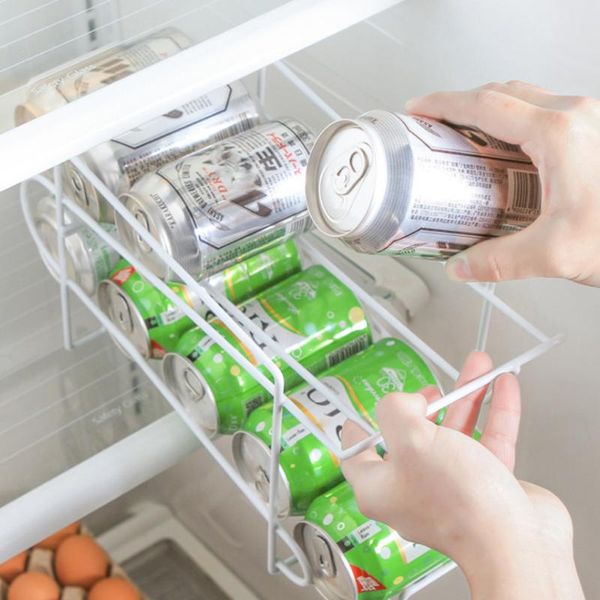 

storage bottles & jars double-layer durable refrigerator double rack kitchen deskconvenient and practical